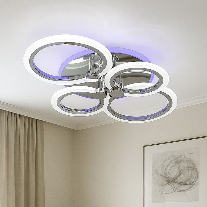Люстра Led світлодіодна до 15 м² з пультом керування RGB-підсвічуванням (1126/4 HR)