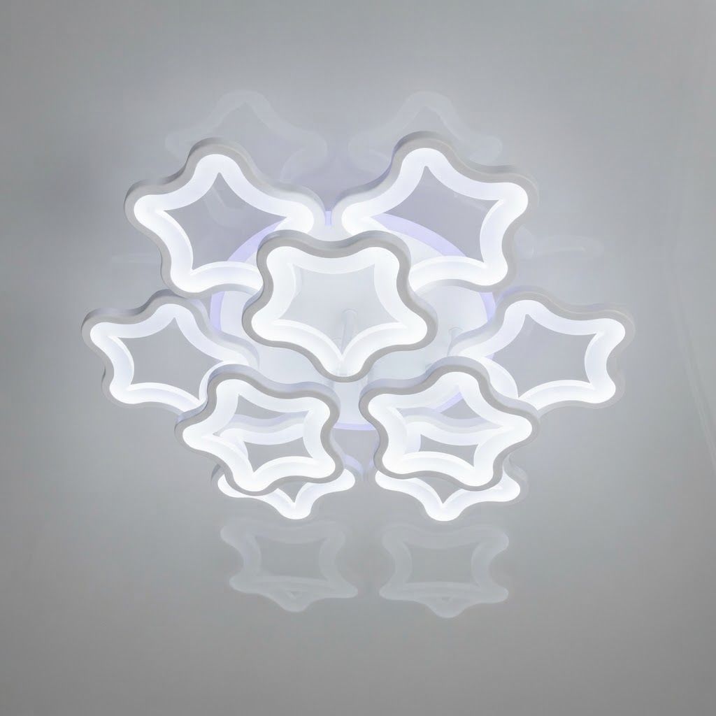 Стельова LED-люстра Зірки 135W з пультом до 25 м² (1660/6+3WH LED 3color dimmer)