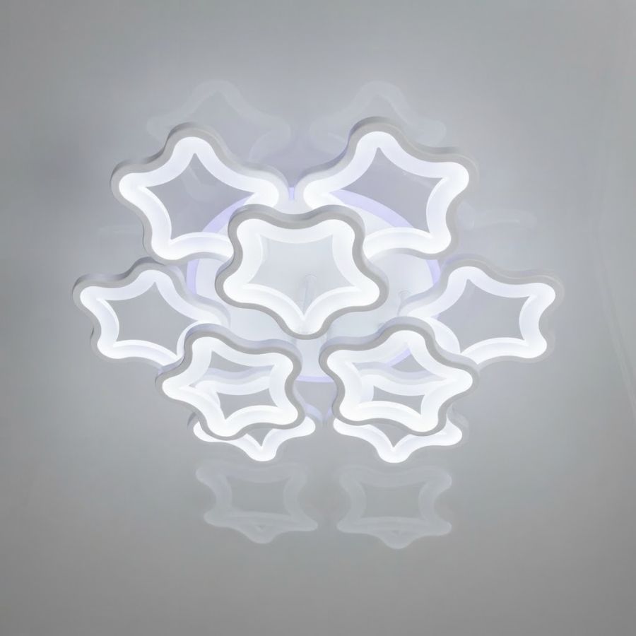 Стельова LED-люстра Зірки 135W з пультом до 25 м² (1660/6+3WH LED 3color dimmer)
