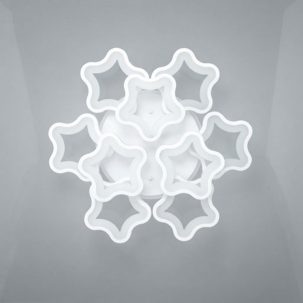 Стельова LED-люстра Зірки 135W з пультом до 25 м² (1660/6+3WH LED 3color dimmer)
