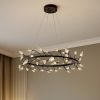 Люстра підвісна LED 90 см, чорна матова, акрилові пелюстки Notte di Fiori (7989300-48 led (800) PLBK)