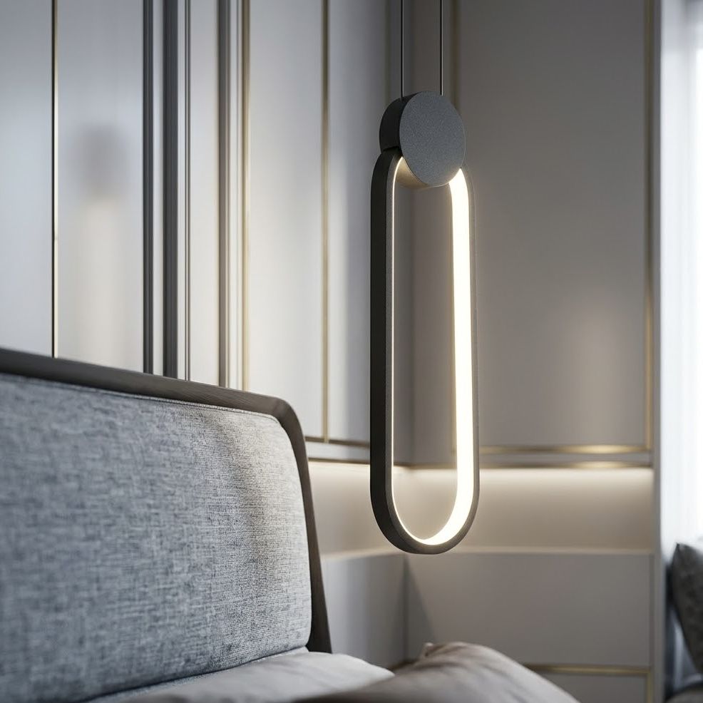Сучасний світлодіодний LED-підвіс чорного кольору 13W з нейтральним світлом (8207CBK)