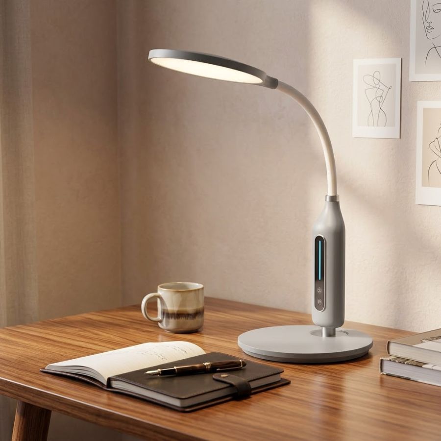 Настільна світлодіодна LED-лампа 10W сіра Violux STARLINK 600LM
