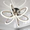 Сучасна стельова LED-люстра до 18м² з пультом у чорно-пудровому кольорі (2305-6S)