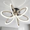 Сучасна стельова LED-люстра до 18м² з пультом у чорно-пудровому кольорі (2305-6S)