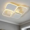 Стельова Led люстра 80W білий корпус до 16м² квадратна з пультом і пам'ятаю (1166 White)
