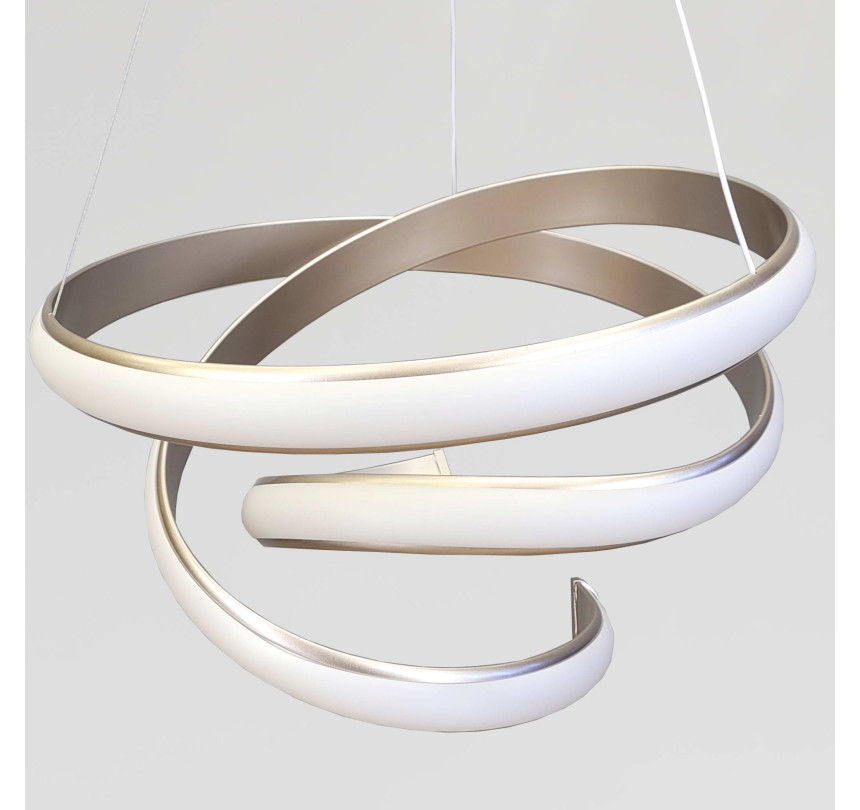 Елегантна підвісна LED люстра до 20м² у кольорі рожеве золото169W "Satin Rose Infinity" (B9CF)