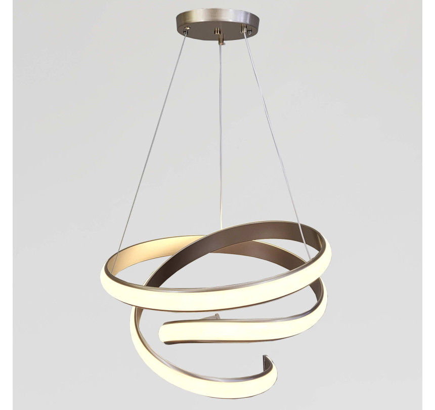 Елегантна підвісна LED люстра до 20м² у кольорі рожеве золото169W "Satin Rose Infinity" (B9CF)