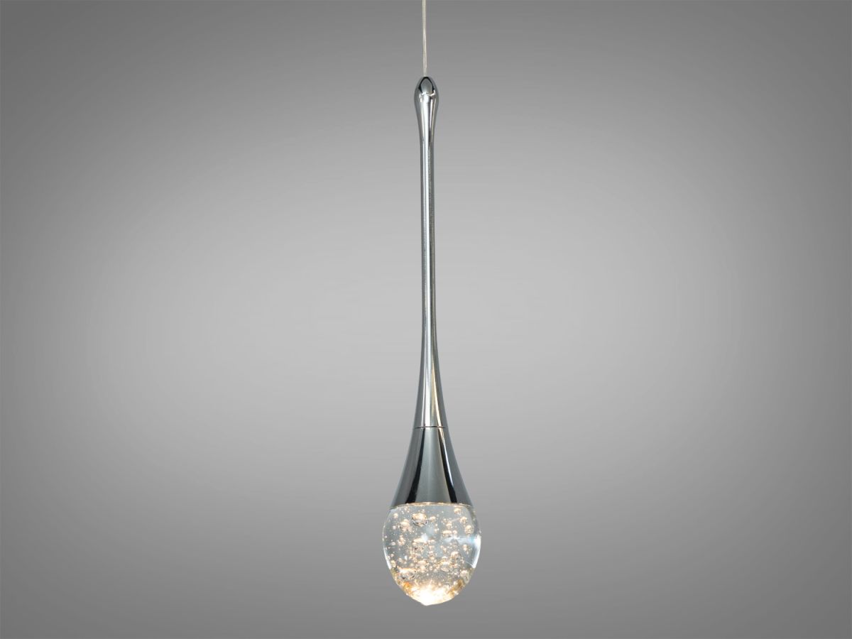 Підвісний Led світильник срібна крапля Crystal Drop Silver J2538-1HR