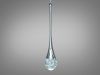 Підвісний Led світильник срібна крапля Crystal Drop Silver J2538-1HR