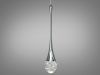 Підвісний Led світильник срібна крапля Crystal Drop Silver J2538-1HR