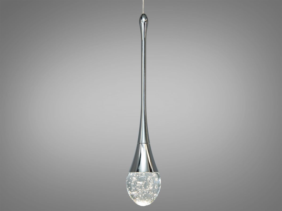 Підвісний Led світильник срібна крапля Crystal Drop Silver J2538-1HR