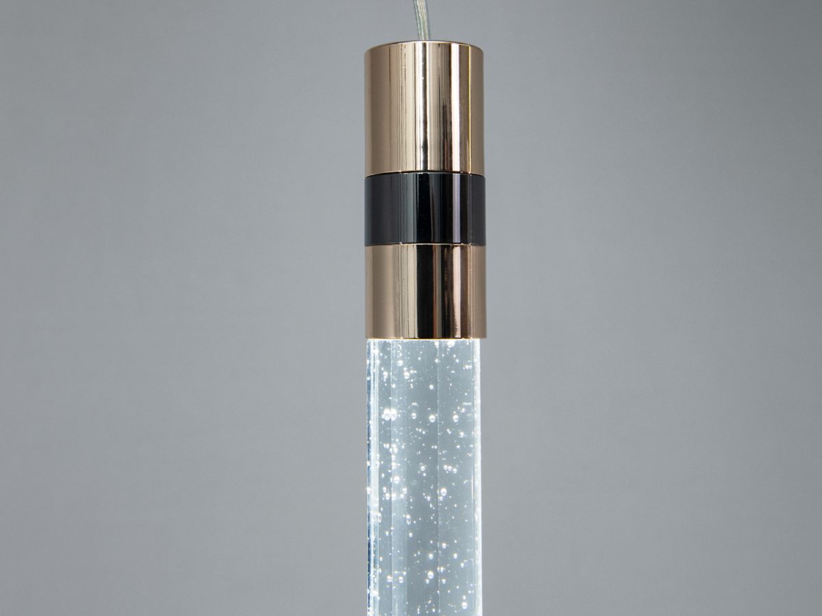 Ультратонкий LED підвіс з ефектом бульбашок "Crystal Slim Bubble Gold", 4W (J2539-1G)
