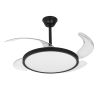 Світлодіодна LED люстра з вентилятором 40W, пультом керування  (7943043/42 BK)