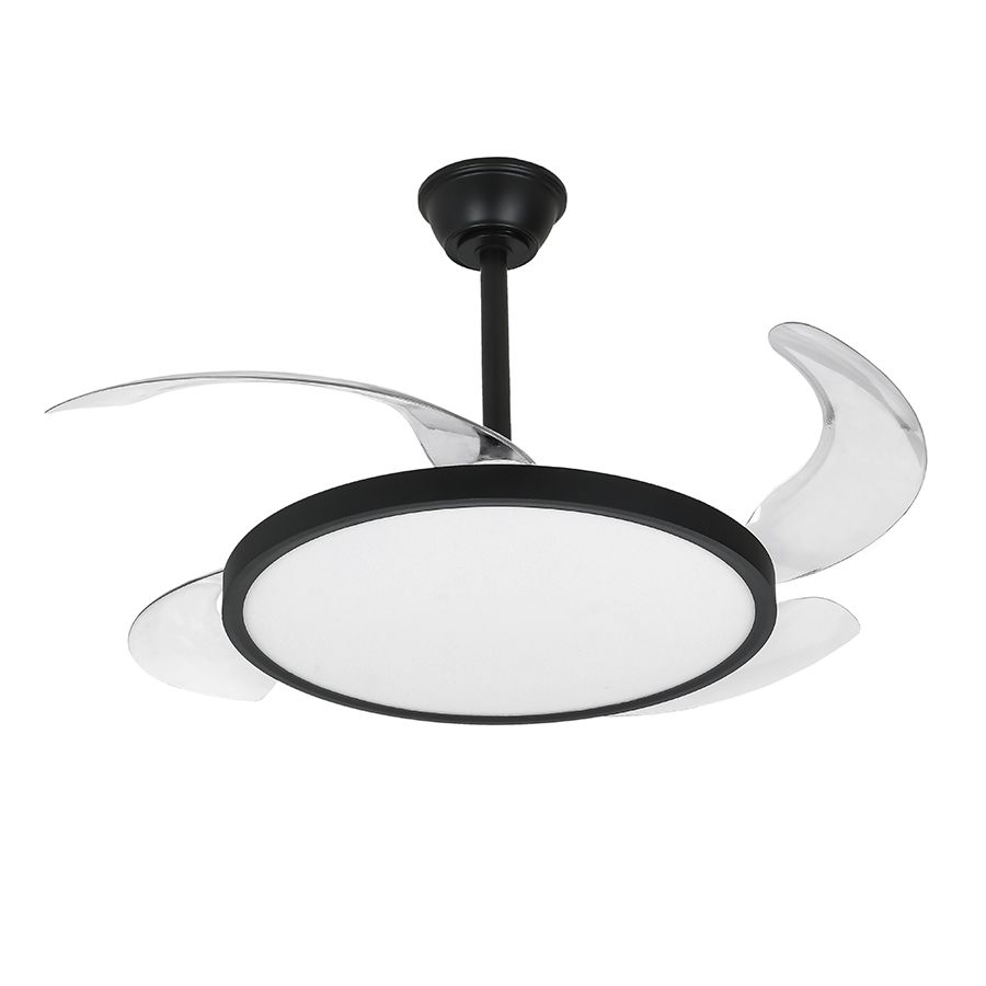 Світлодіодна LED люстра з вентилятором 40W, пультом керування  (7943043/42 BK)