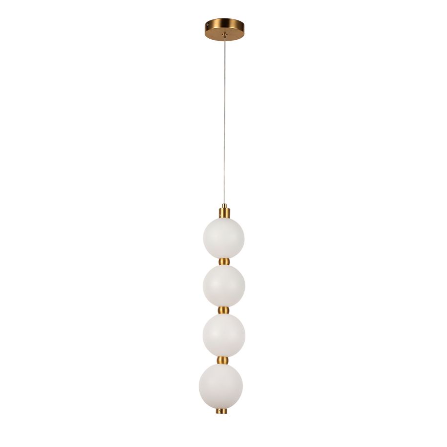 Світлодіодний підвісний світильник на 4 плафони, колір Бронза, 7W Pearl Cascade Gold (786PHD09-4 AB)