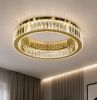 Кришталева LED-люстра 50 см у золотому корпусі (510578/50GD)