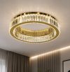 Кришталева LED-люстра 50 см у золотому корпусі (510578/50GD)