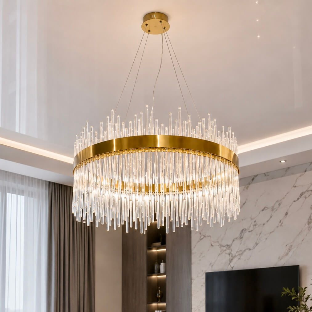 Кришталева Led люстра 60 см у кольорі бронза (7841031)