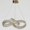 Кришталева Led люстра 60 см у золотому кольорі (536/600GD)