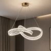 Кришталева Led люстра 60 см у золотому кольорі (536/600GD)