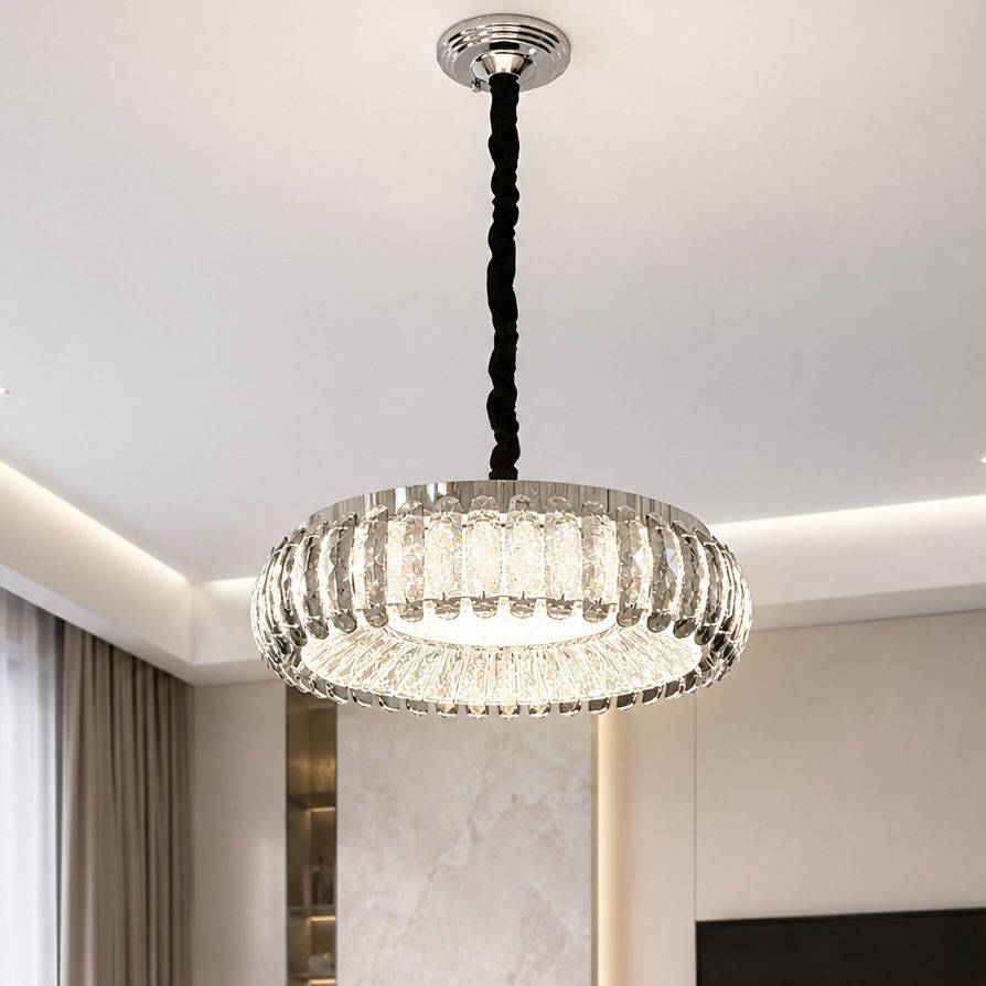 Кришталева підвісна LED-люстра 50 см (MT015/500CH)