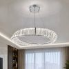 Кришталева підвісна LED-люстра 94W у срібному корпусі до 20м²  Viscount (D8801-500 CH)