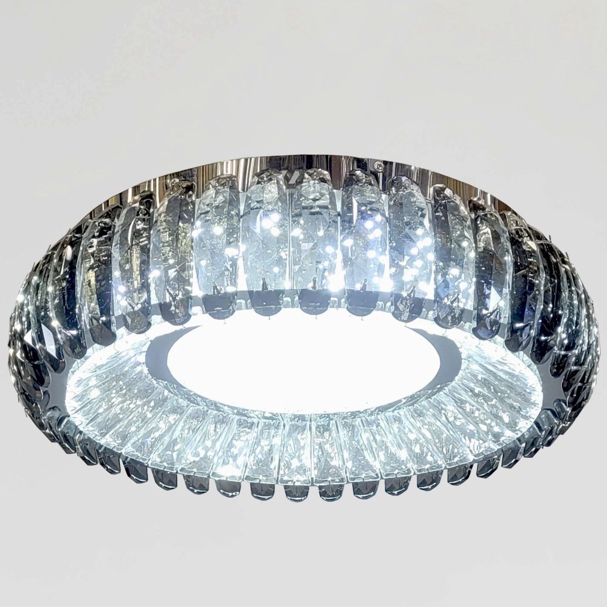 Кришталева стельова LED-люстра 50 см (MT015/500CH (S))