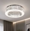 Кришталева стельова LED люстра до 18м² кругле срібло  50 см (510578/50CH)