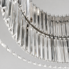 Кришталева стельова LED люстра до 18м² кругле срібло  50 см (510578/50CH)