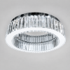 Кришталева стельова LED люстра до 18м² кругле срібло  50 см (510578/50CH)