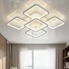 Квадратна Led люстра до 23 м² з пультом 115 Вт білий корпус (8060/4+1WH)