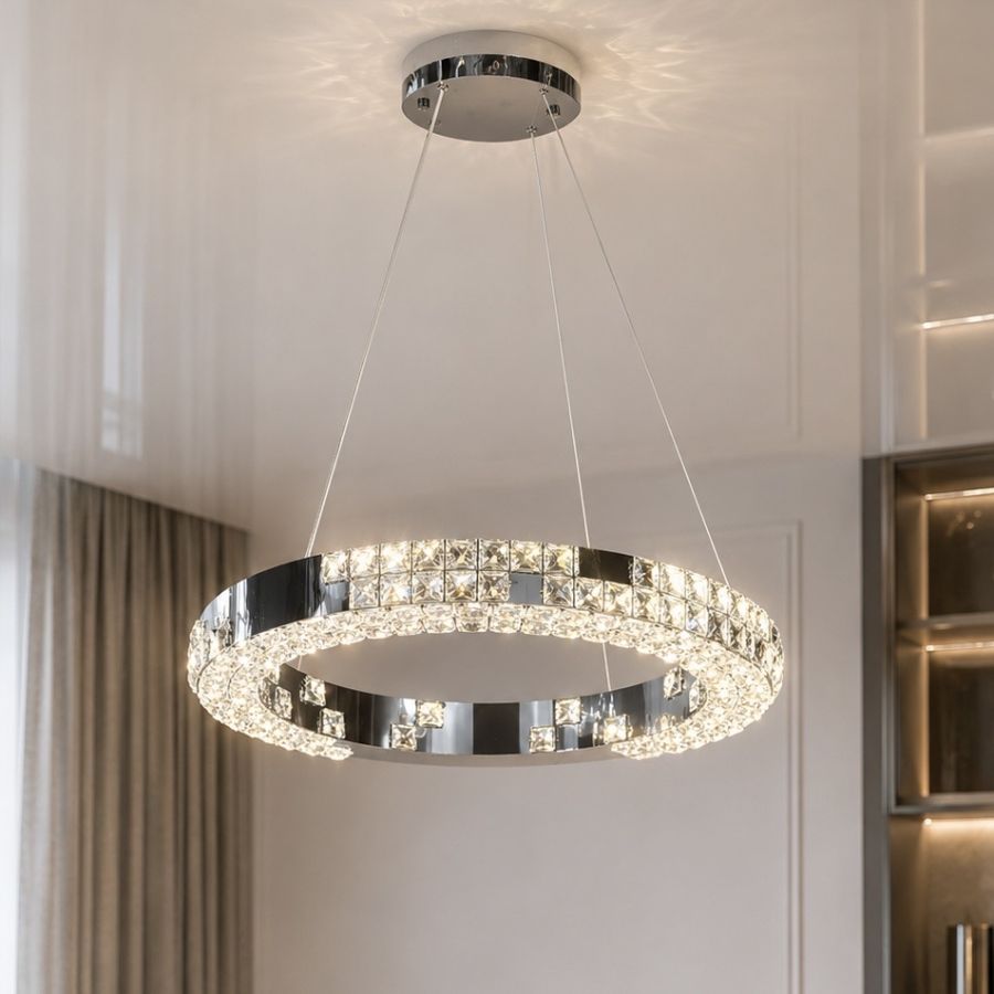 LED-люстра кільце 60 см чорний онікс (7712/600-BK)