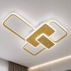 Сучасна стельова LED-люстра з пультом 105 Вт, Золото (2449G dimmer)