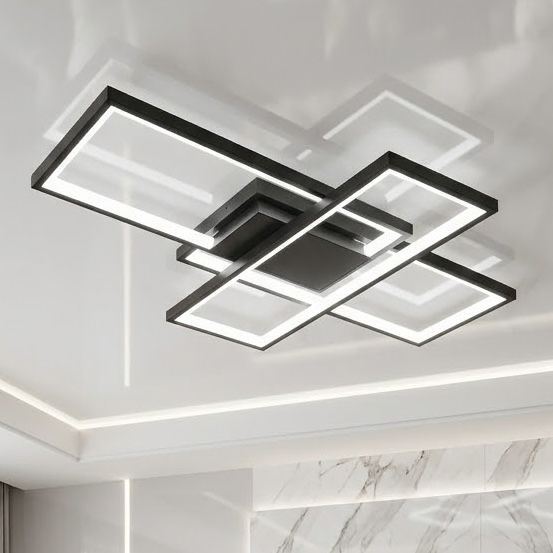 LED люстра до 15м² в чорному кольорі з пультом керування SVEN 3S SMART BLACK (70W)