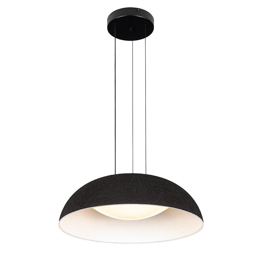 Світлодіодна LED люстра-підвіс 24W 781PL3953 (410) BK+WH (Фетр + Пластик)