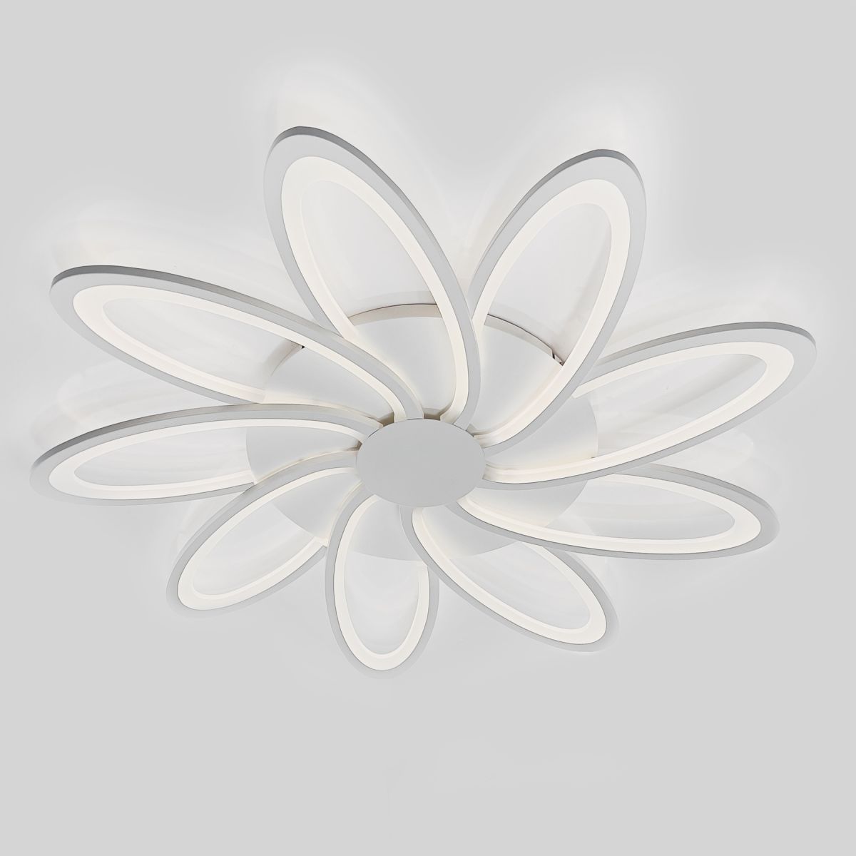 Стельова Led люстра білого кольору до 30м² у формі квітки Fiore di Luce Lorena (LORENA 198W)