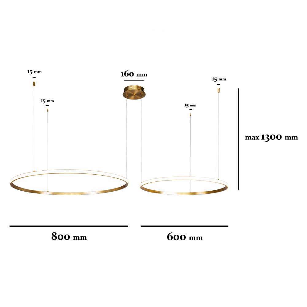 Люстра 7529833-2B BRONZE LED (600+800)