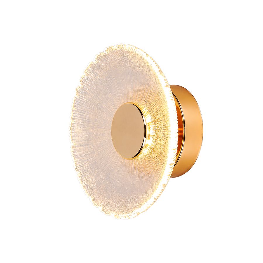 Сучасне настінне Led бра 7Wt золоте сонце (Crystal Disc Gold 803W6103-1led FGD)