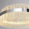 Сучасна підвісна люстра з кришталевими елементами та LED-підсвіткою 66W до 18 м² (828/500CH)