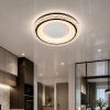 Сучасна LED люстра 60W для вітальні та спальні 48 см (чорно-біла, 3 режими світла, без пульта) (7871087 BK)