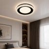 Чорно-біла кругла LED люстра 60W з ефектом кристала (7871090 BK)