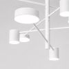 Біла світлодіодна Led люстра Супутник 120W на 8 елементів світла до 18 м² (D302-8WH)
