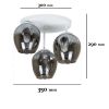Люстра 756HPR0231F-3 WH+BK (300)