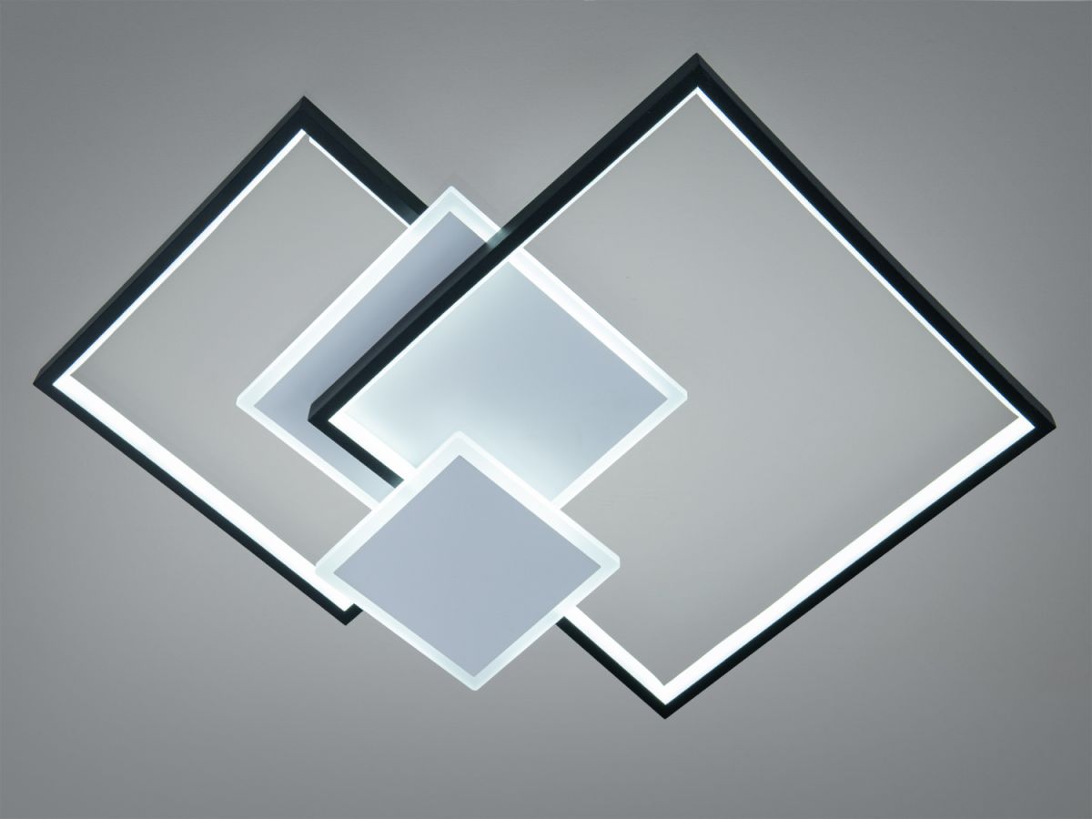 Геометрична LED люстра до 16м² "Quadra Duo" у чорно-білому корпусі  (MX2250-2WH+BK)