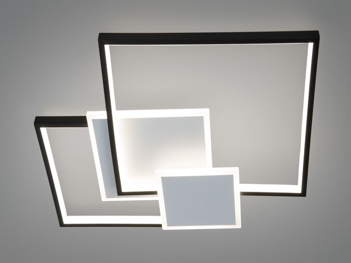 Геометрична LED люстра до 16м² "Quadra Duo" у чорно-білому корпусі  (MX2250-2WH+BK)