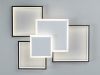 Геометрична LED люстра до 20м² "Quadra Duo" у чорно-білому корпусі 100 Wt (MX2250/3WH+BK)