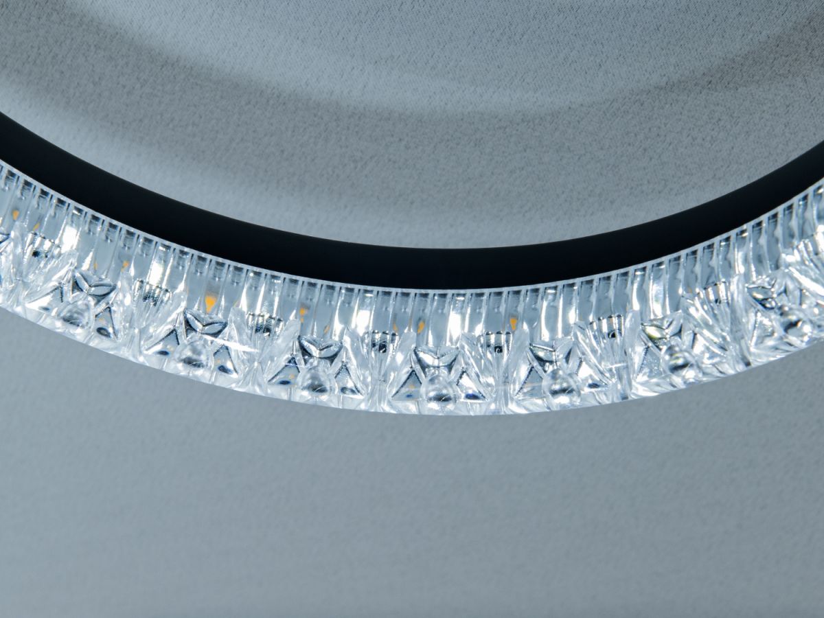 Світлодіодна Led люстра до 25м² круглої форми 133Вт черний корпус (MX4770/5+1BK)