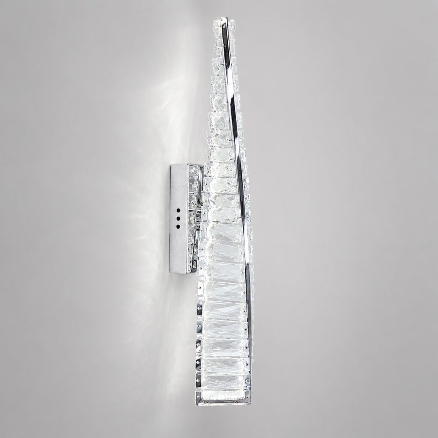 Настінне кришталеве LED-бра срібному кольорі (531/1B-500CH)