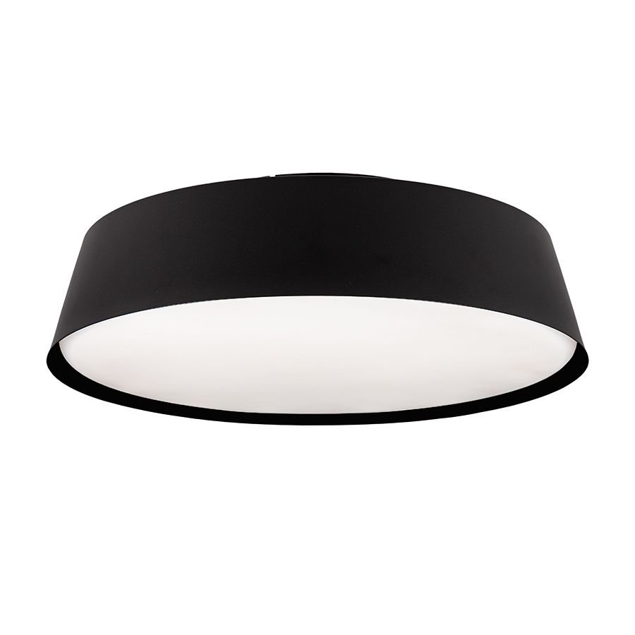 Сучасна стельова LED люстра до 18м² у чорному корпусі для вітальні або кухні (797MX6058 (480) BK)